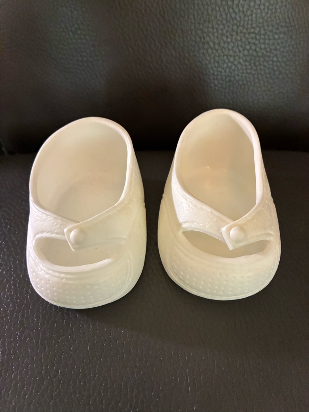 Vintage White Classic Mary Jane Style Replacement Doll Shoes